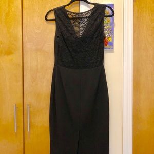 ASOS BLACK FORMAL DRESS WITH LACE BACK